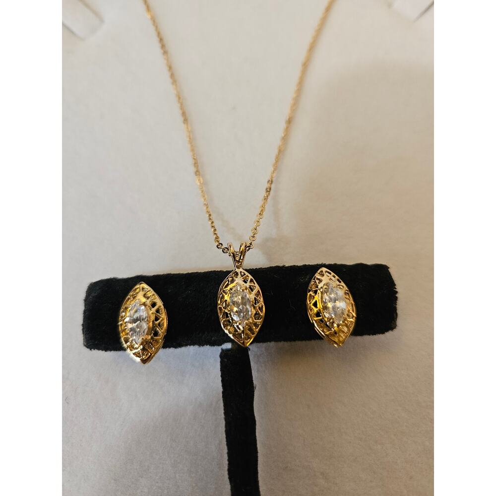 Vintage Lind 14K GE Necklace & Earring Set